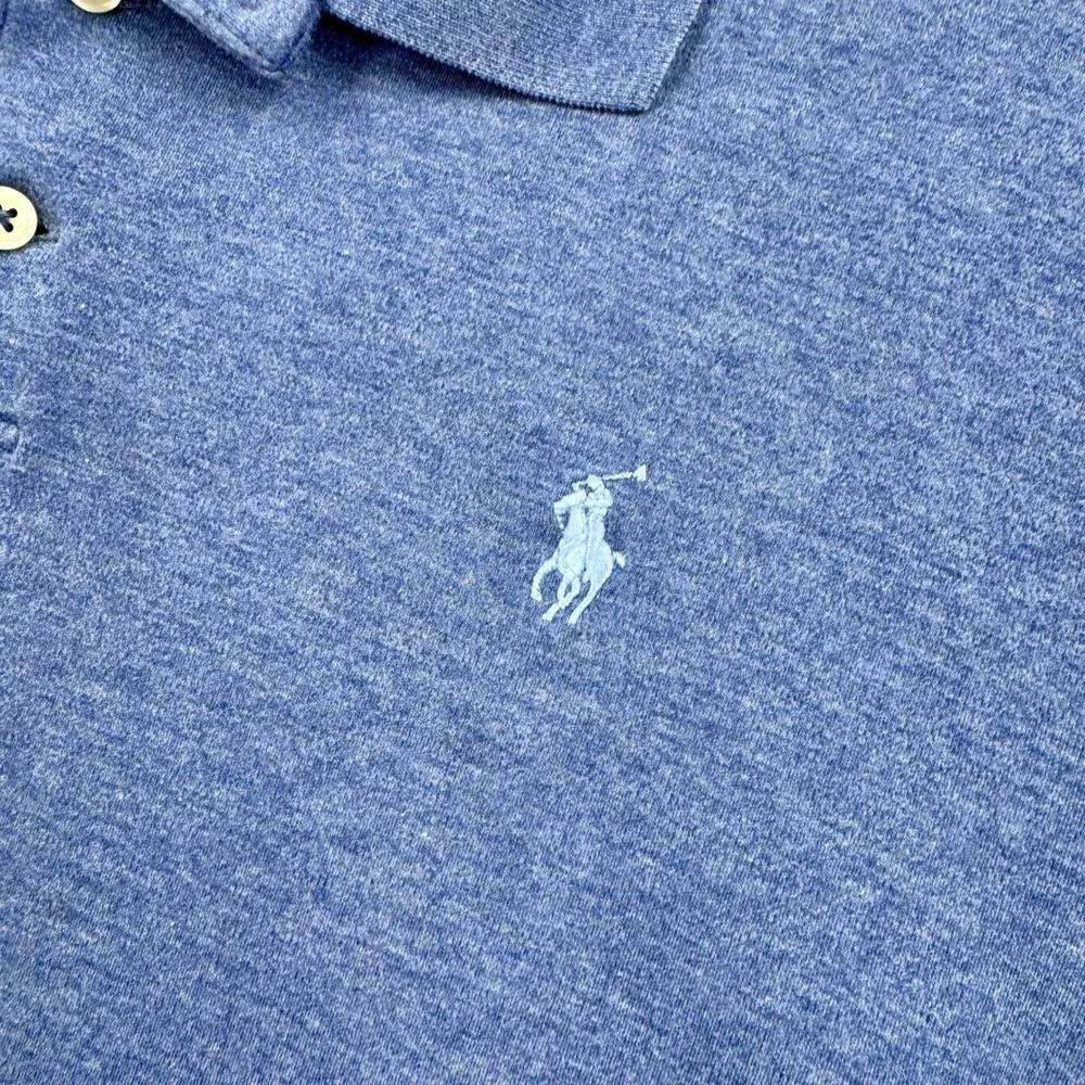 Polo Ralph Lauren Mens XL Classic Fit Blue Heather Short Sleeve Cotton Polo